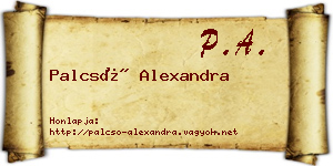 Palcsó Alexandra névjegykártya